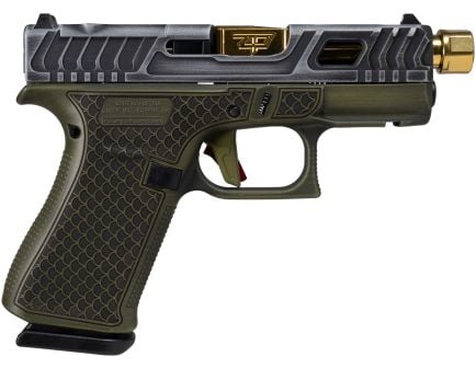 Glock 43X MOS Optics Ready 3.92" 9mm 10rd Pistol, Green Tarpon Scale w/ Gold Threaded Barrel - PX4350201FRMOSGTGB