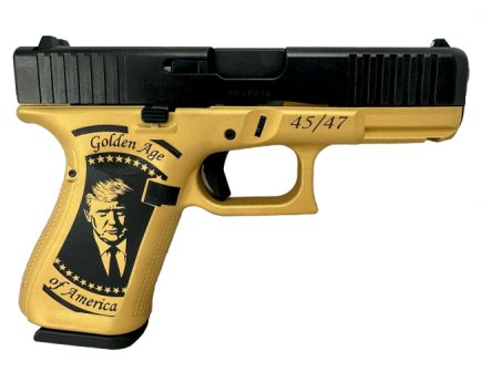 Glock 43X MOS 3.39" 9mm 10rd Pistol, Trump Victory Golden Age - HS26