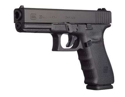 Glock G20 Gen4 4.61" 10mm 15rd Pistol, Black with Glock Night Sights - PG2050703