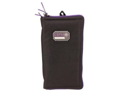 GPS 6.75" x 1.50" x 12" Large Pistol Sleeve w/Locking Zipper, Purple