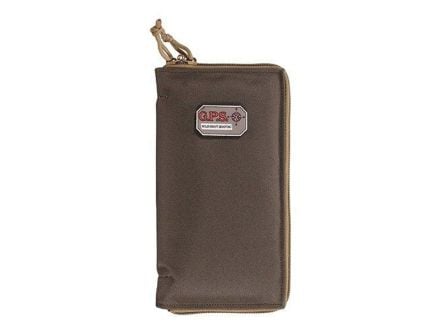 GPS 6.75" x 1.50" x 12" Large Pistol Sleeve w/Locking Zipper, Rifle Green/Khaki