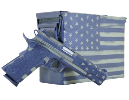 Legacy Sports Citadel M1911 .45 ACP Pistol, American Flag Battleworn Green - CITC45FUSBAC