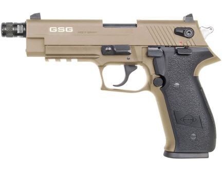 GSG Firefly .22LR 4.9"Barrel Flat Dark Earth Pistol with Threaded Barrel - GERG2210TFFT