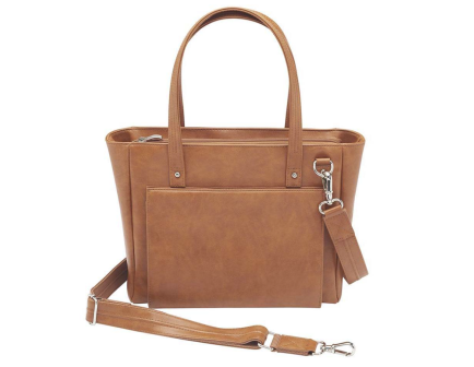GTM Daily Shoulder Tote W/Organizer, Washable Cowhide