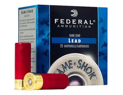 Federal 20ga 2.75" 2.75DE 1oz #6 "Game-Shok" Hi-Brass Lead Shotshells 25rds - H204 6
