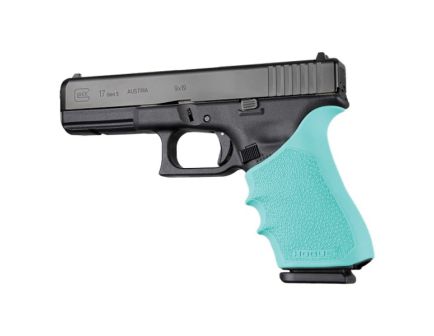 Hogue Handall Beavertail Grip Sleeve Fits Glock Gen 1-5 G17/G17L/G17 MOS/G18, Aqua