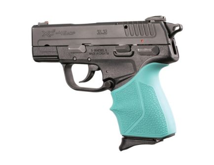 Hogue Handall Beavertail Grip Sleeve Fits Springfield Armory XD-E, Aqua