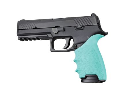 Hogue Handall Beavertail Grip Sleeve Fits Sig Sauer P320 Full-Size, Aqua