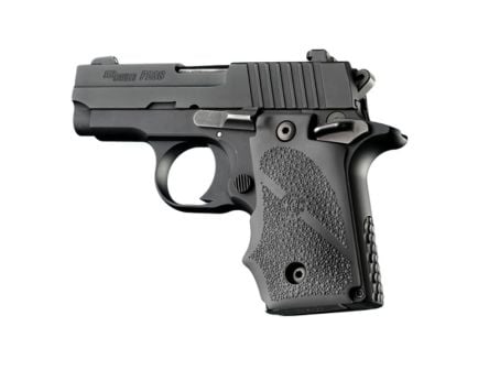 Hogue Grip w/Finger Groove Fits Sig Sauer P238, Slate Gray