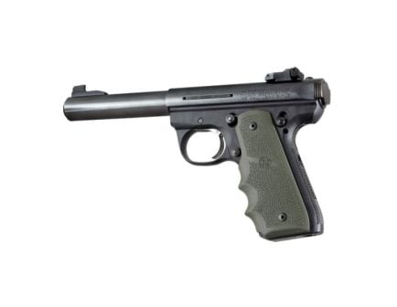 Hogue Grip w/Finger Groove Fits Ruger MK III 22/45 RP, OD Green
