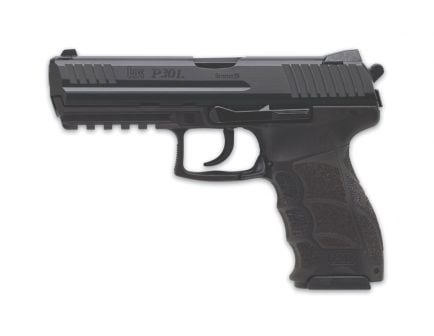 HK P30L 4.45" 10 Round 9mm DA/SA Pistol, Black