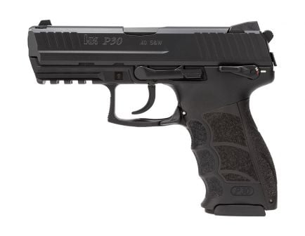 HK P30S V3 DA/SA Rear Decocker .40 S&W Pistol, Black
