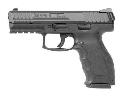 HK VP9-B 9mm Pistol With Push Button Magazine Release, Black