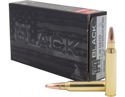 Hornady Black 75 gr InterLock HD 5.56 Ammo