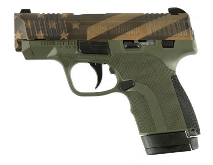 Honor Defense Honor Guard Subcompact 9mm Pistol, OD Green/Flag
