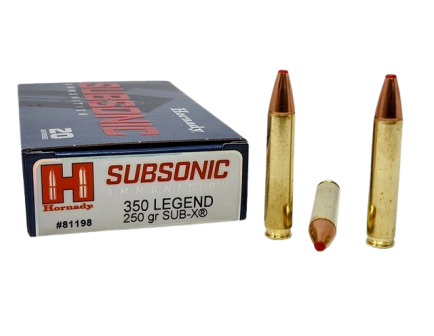 Hornady Subsonic .350 Legend Ammunition, 20 Rounds Sub-X 250Gr - 81198