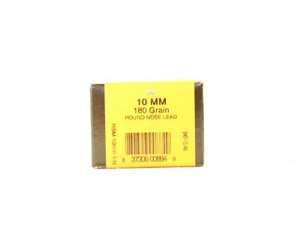 HSM 10MM 180gr RNFP (Hard) Ammunition New Manufactured 50rds - HSM-10MM-1-N