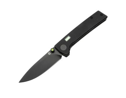 Glow Rhino Fermi Knife - Black Scales Green Thumbstud