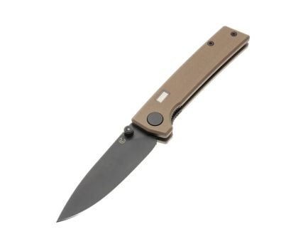 Glow Rhino Fermi Knife - Desert Tan Scales Black Thumbstud