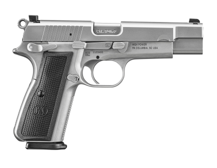 FN High Power 4.7" 17rd  9mm Pistol, Stainless Steel - 66-101068