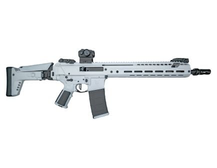 PSA Custom JAKL 14.5" 5.56 NATO 1:7 Nitride Rifle W/Knurled CH, BCG HUXWRX Flash Hider, MBUS, Romeo 5, 3.5lb Flatbow FCG, Trooper