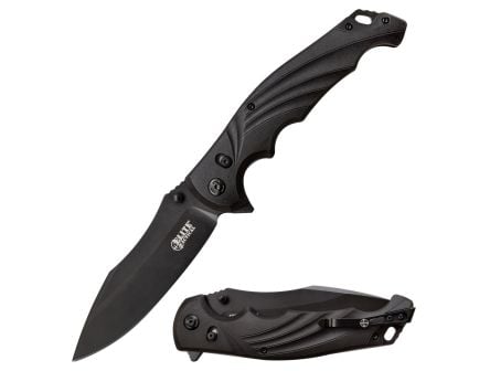 Elite Tactical Conqueror Folding Knife Drop Point, Black
