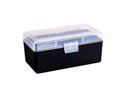 Berrys Bullets #404 .22 Hornet/.30 Carbine Ammo Box, 50rds Black/Clear