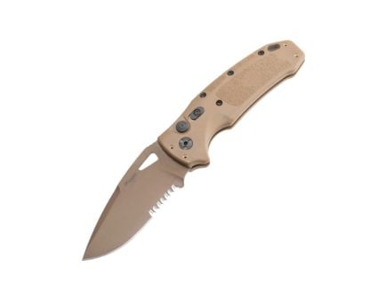 Hogue SIG K320A M17/M18 Auto/Folding Knife Drop Point, Coyote Tan