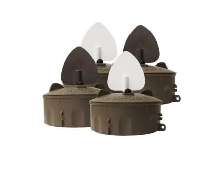 Mojo Outdoors Flock A Flicker 2 4-Pack Spinning Wing Motion Duck Decoy, Brown/White