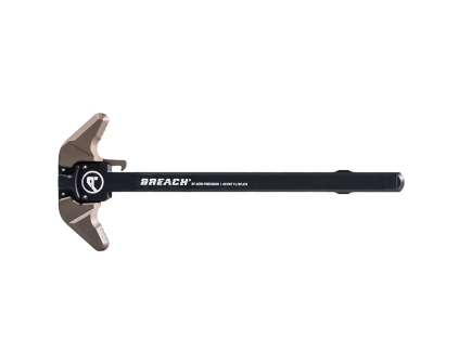 Aero Precision AR15 Breach Ambi Charging Handle w/ Large Lever, Black/Kodiak Brown