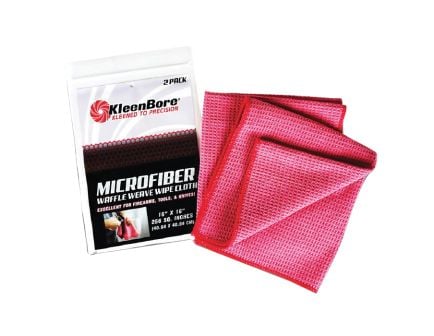 KleenBore Microfiber 18" x 18" Waffle Weave Cloth, 2/Pack