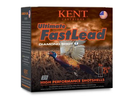 Kent Cartridge Ultimate Fast Lead 12 Gauge 2 3/4" 1 3/8 oz 4 Shot, 25 Rounds
