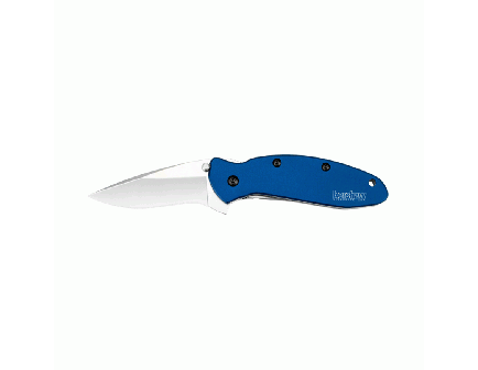 Kershaw Scallion Drop Point Knife, Navy Blue Clam