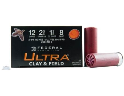 Federal 12ga 2.75" 1-1/8oz Ultra Clay & Field Shotshell Ammunition 25rds - UCL12SI 7.5