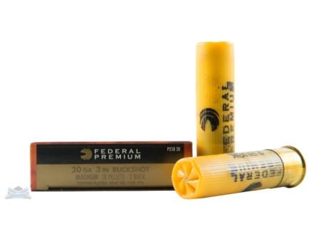 Federal 20ga 3" Magnum 18 Pellets 2B Vital-Shok Shotshell Ammunition 5rds - P258 2B