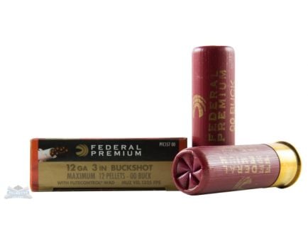 Federal 12ga 3" 12 Pellets 00 Buck Vital-Shok w/FC Shotshell Ammunition 5rds - PFC157 00