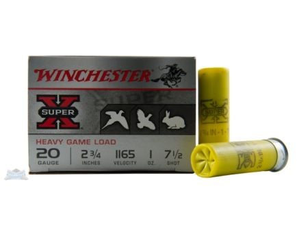 Winchester 20ga 2.75" 2-1/2oz #7.5 Super-X Ammunition 25rds - XU20H7