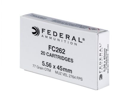 Federal 5.56 NATO 77gr OTM Ammunition 20rds - FC262