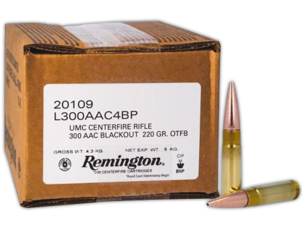 Remington UMC .300 AAC Blackout 220 gr Ammo OTFB - 200rds - 20109