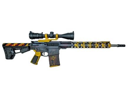 PSA Custom Gen3 PA10 18" Mid-Length .308 1/10 Nitride 15" MLOK Rifle, 3.5lb Flat FCG - Zombie Slayer