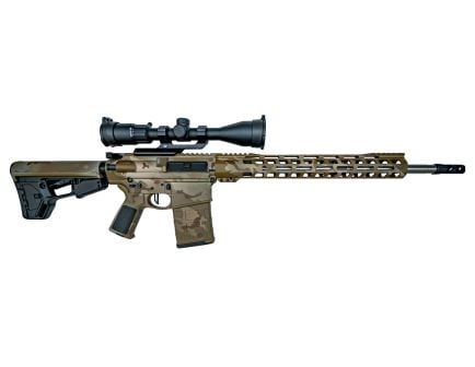 PSA Custom Gen3 PA10 18" Mid .308 WIN 1:10 SS 15" Mlok Rifle, 3.5lb Flat FCG, SIG Scope - Airad Camo