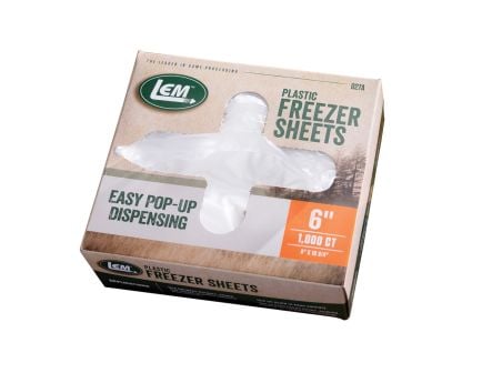 LEM 10.75" x 6" Freezer Sheet, Clear Box of 1000