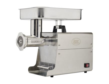 LEM DualGrind #22 BigBite Stainless Steel Meat Grinder, #22
