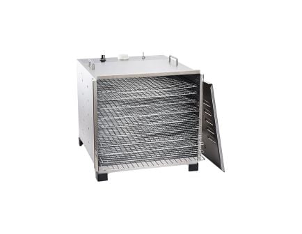 LEM BigBite Stainless Steel 10-Tray Dehydrator w/12 hr Timer