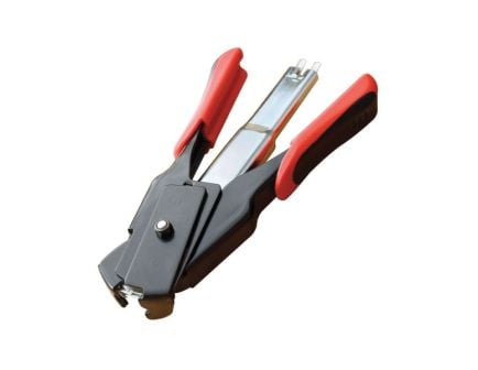 LEM 11.25" x 5.25" x 1.25" Spring Loaded Hog Ring Plier, Black/Red