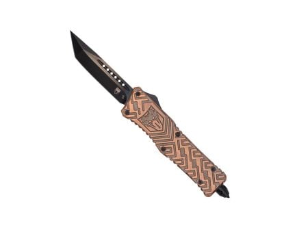 CobraTec Medium Trailblazer Copper OTF Knife - Tanto
