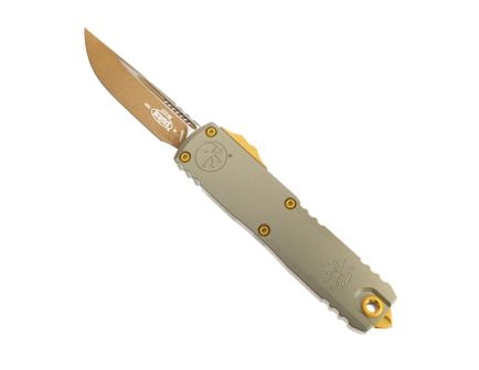 Sabre X Microtech UTX-85 S/E Gen IV OTF Drop Point Knife, Moss Green/Burnt Bronze - 12314-1 UBMG-PSA