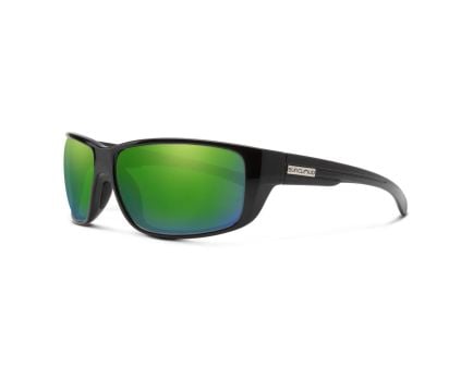Suncloud Milestone Polarized Sunglasses - Black - Green Mirror