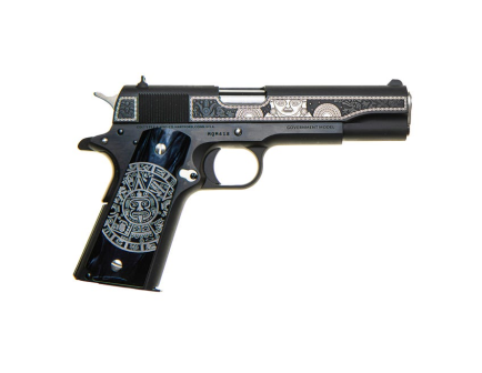 Colt 1911 Classic Government Mama Quilla Moon Goddess 5" .38 Super 9rd Pistol, Blue Engraved