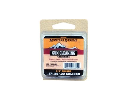 Montana X-Treme .17 Cal/.22 Cal 0.75" x 0.75" Square Patch, 450/Bag